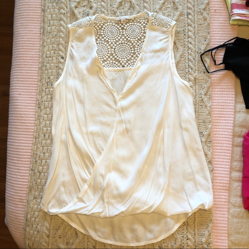 Ella Moss white draped top